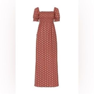 Louna Brick Puff Sleeve Maxi Size Medium